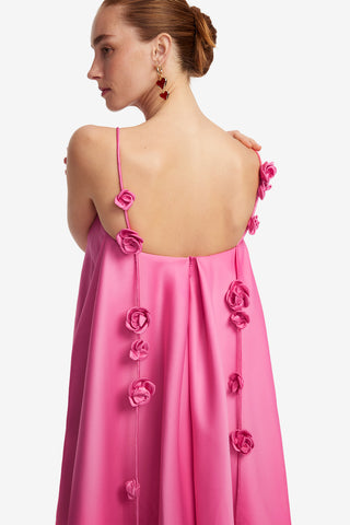 Exclusive LEO LIN Fiona Rose Mini Dress - Pink