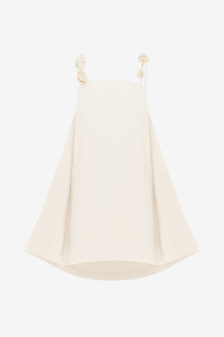 Exclusive LEO LIN Fiona Rose Mini Dress - Vanilla