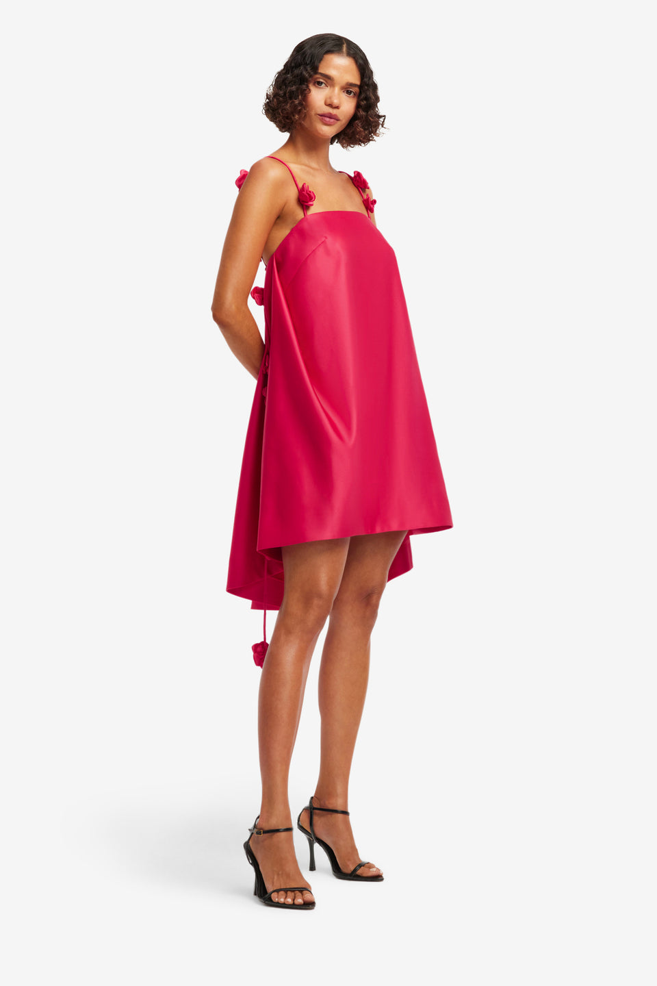Exclusive LEO LIN Fiona Rose Mini Dress - Scarlet