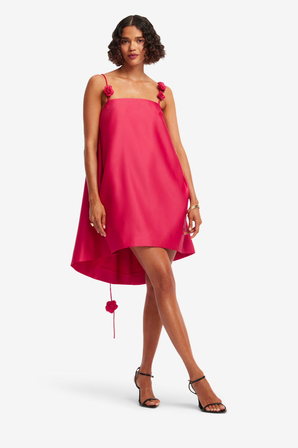 Exclusive LEO LIN Fiona Rose Mini Dress - Scarlet