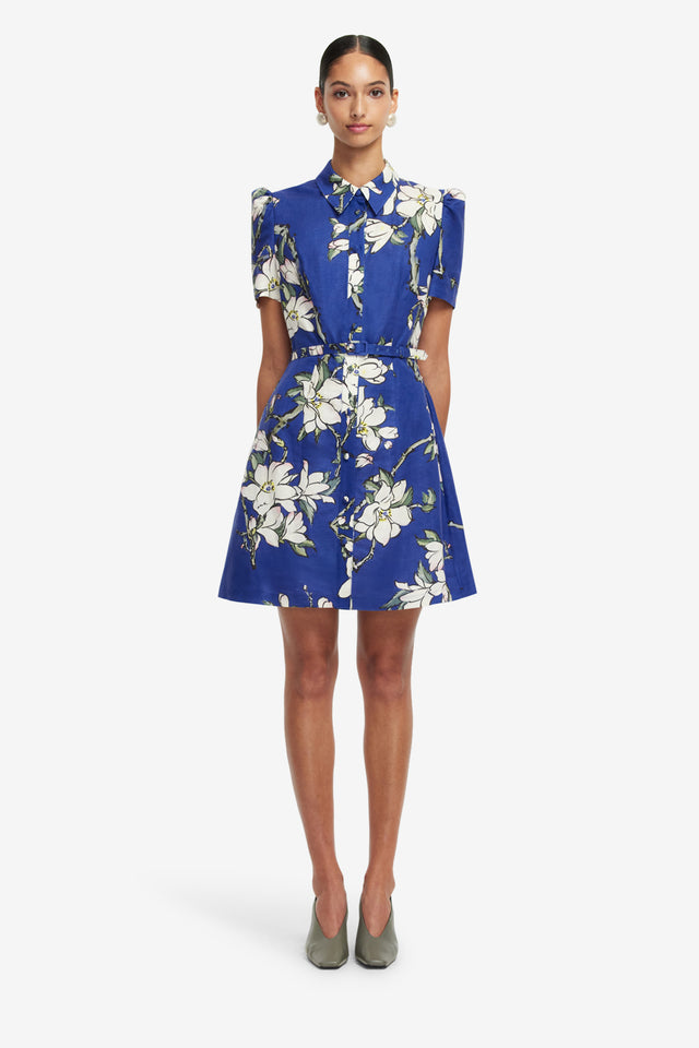 Exclusive LEO LIN Bronte Mini Dress - Midnight Magnolia Print