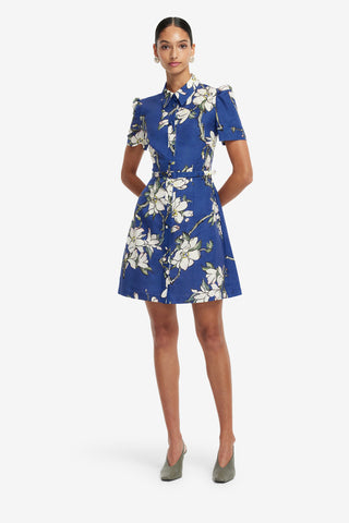 Exclusive LEO LIN Bronte Mini Dress - Midnight Magnolia Print