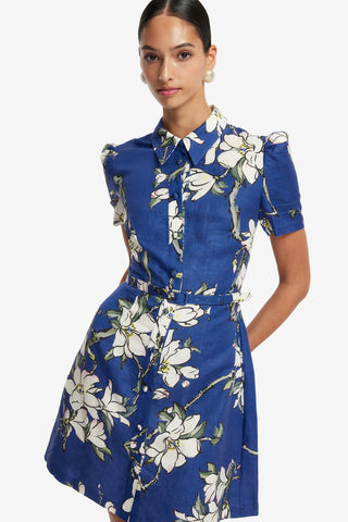 Exclusive LEO LIN Bronte Mini Dress - Midnight Magnolia Print