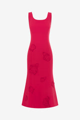 Emily Appliqué Midi Dress - Scarlet Dress Midi