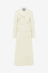 Elara Embellished Tweed Coat - Snow Coats