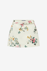Nori Mini Skort - Posy Print in Snow Skirt