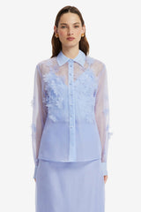 Cassia Petal Shirt - Periwinkle Blouse/Shirts