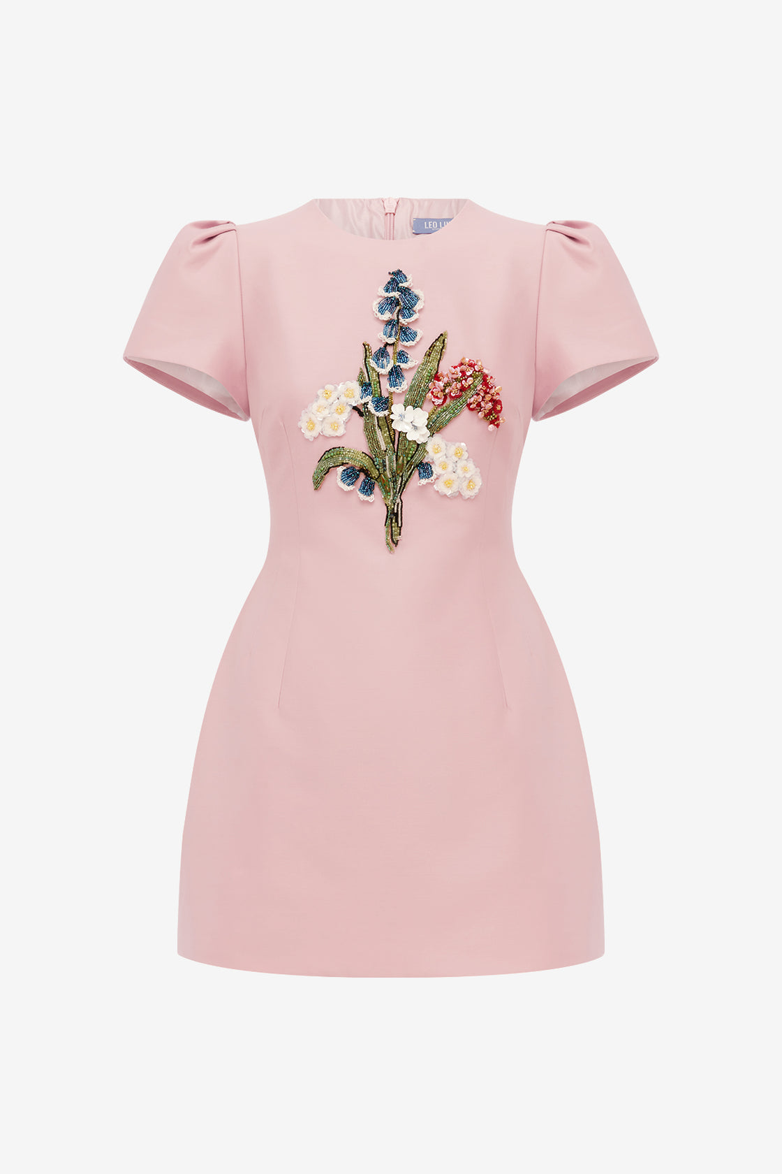 Carina Embellished Mini Dress - Rose Dress Mini