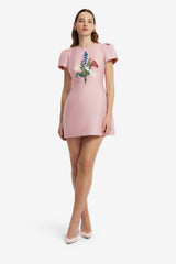 Carina Embellished Mini Dress - Rose Dress Mini