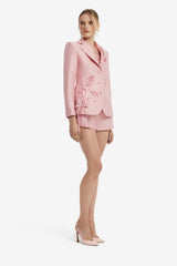 Lisa Applique Fitted Blazer - Rose Blazer