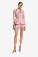 Lisa Applique Fitted Blazer - Rose Blazer