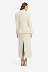 Lisa Applique Tweed Fitted Blazer - Snow Blazer