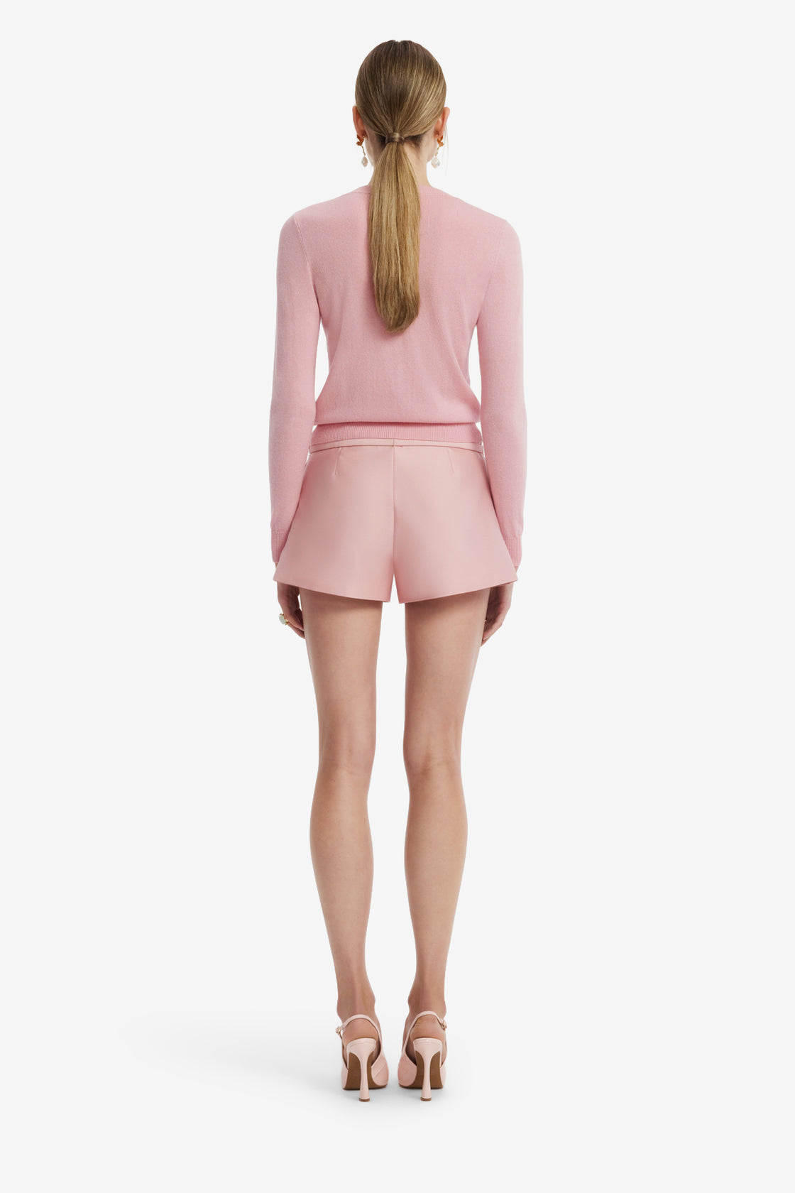 Claire Embellished Knit Cardigan - Rose Tops