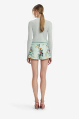 Olivianne Shorts - Posy Print in Mint Shorts