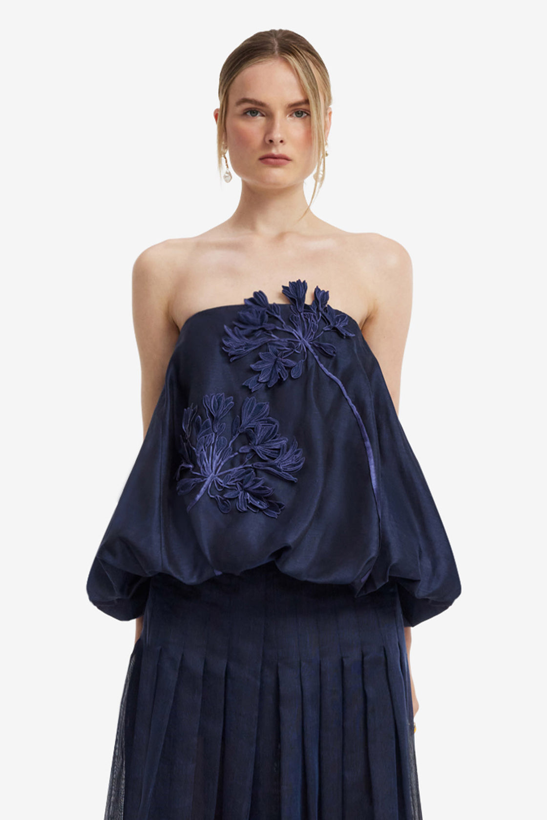 Leonie Applique Bustier Top - Midnight Tops