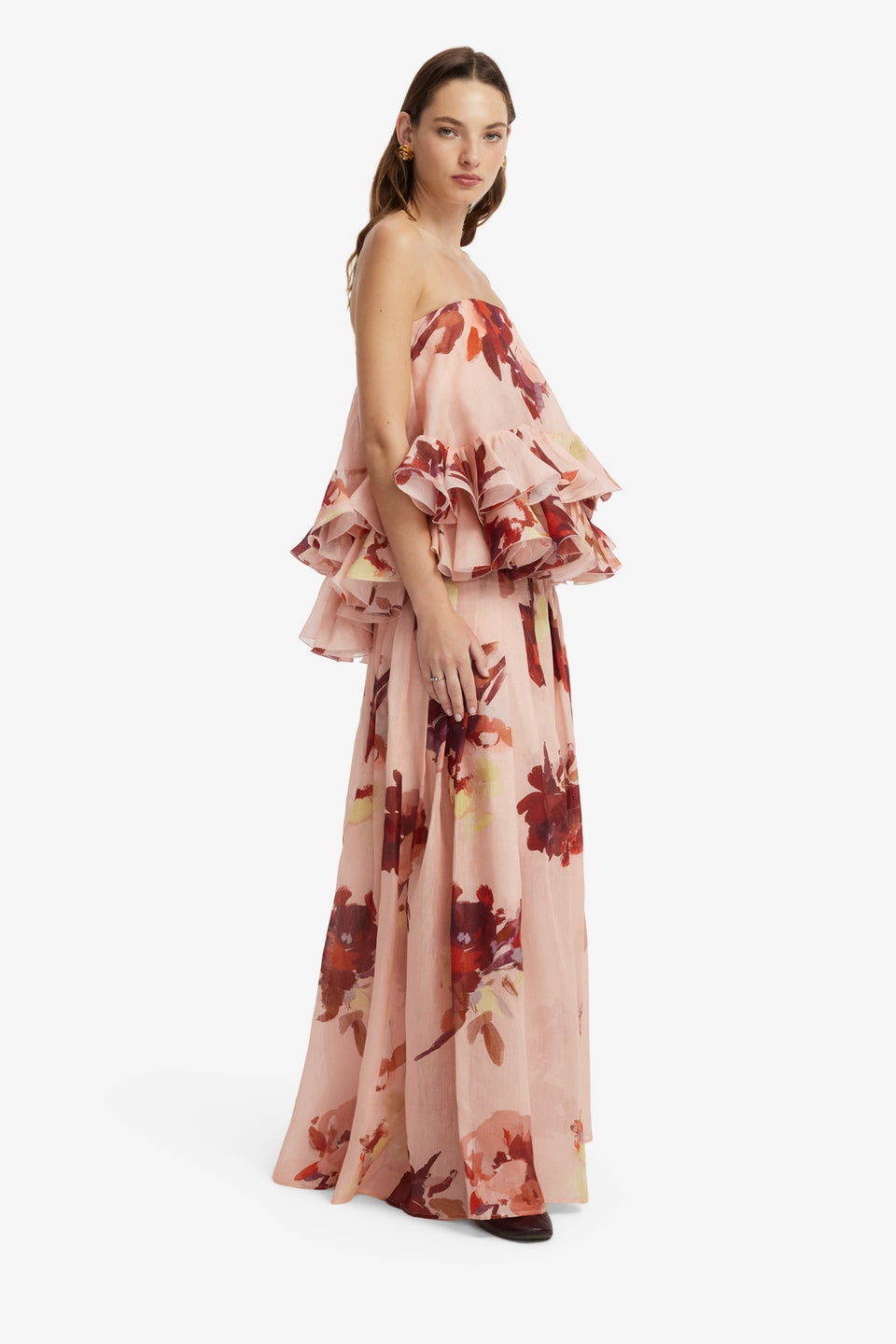 Juno Pleated Pants - Reverie Print in Nectar Pants