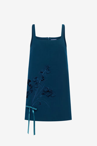 Mila Applique Mini Dress - Teal Dress Mini