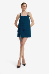 Mila Applique Mini Dress - Teal Dress Mini
