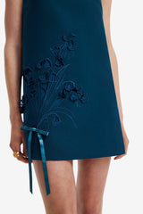 Mila Applique Mini Dress - Teal Dress Mini