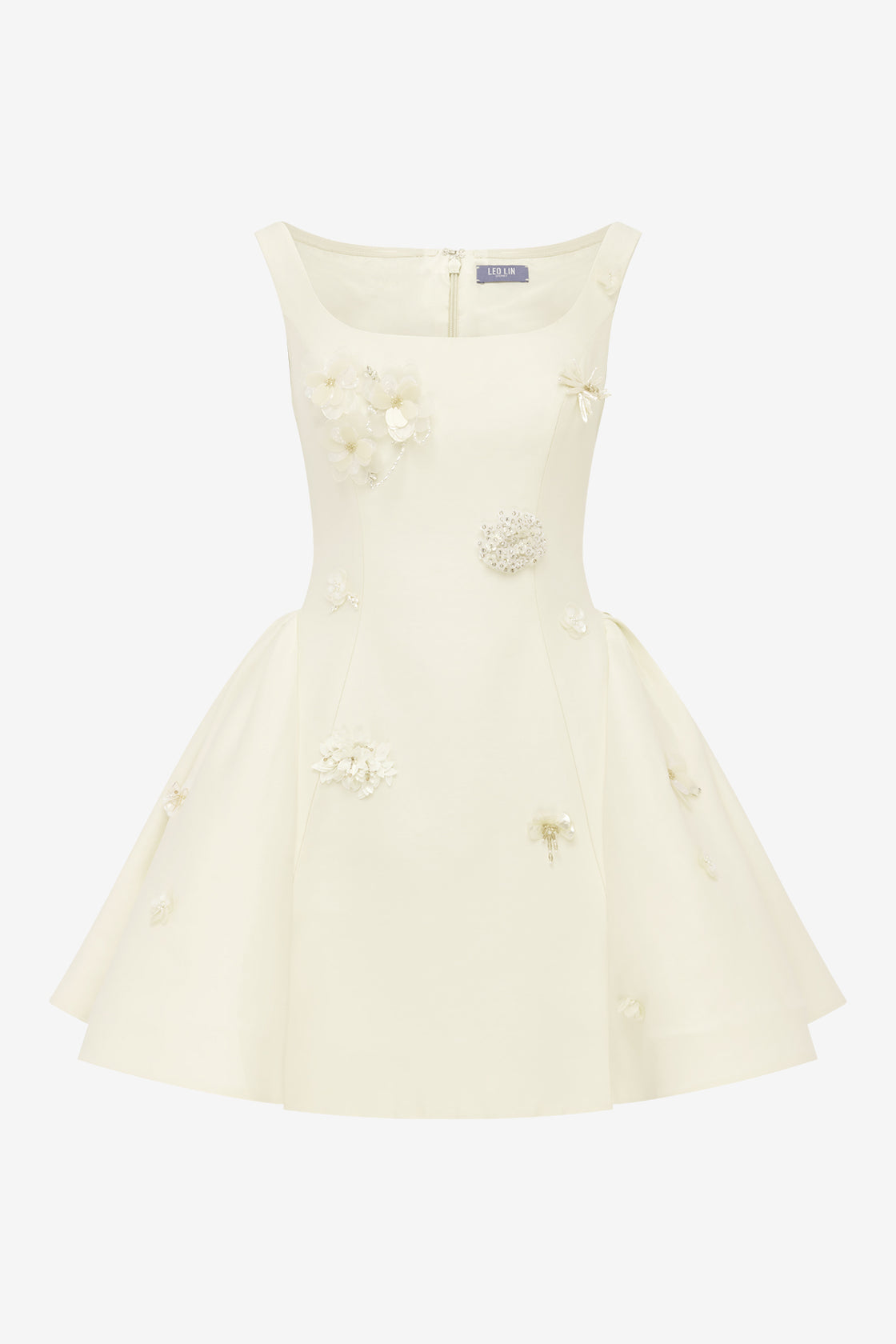Zaya Embellished Mini Dress - Snow Dress Mini