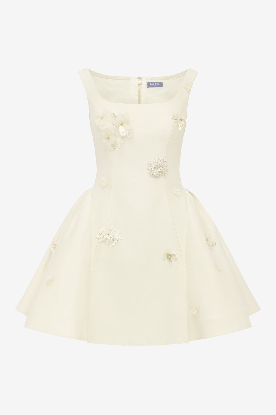 Zaya Embellished Mini Dress - Snow Dress Mini
