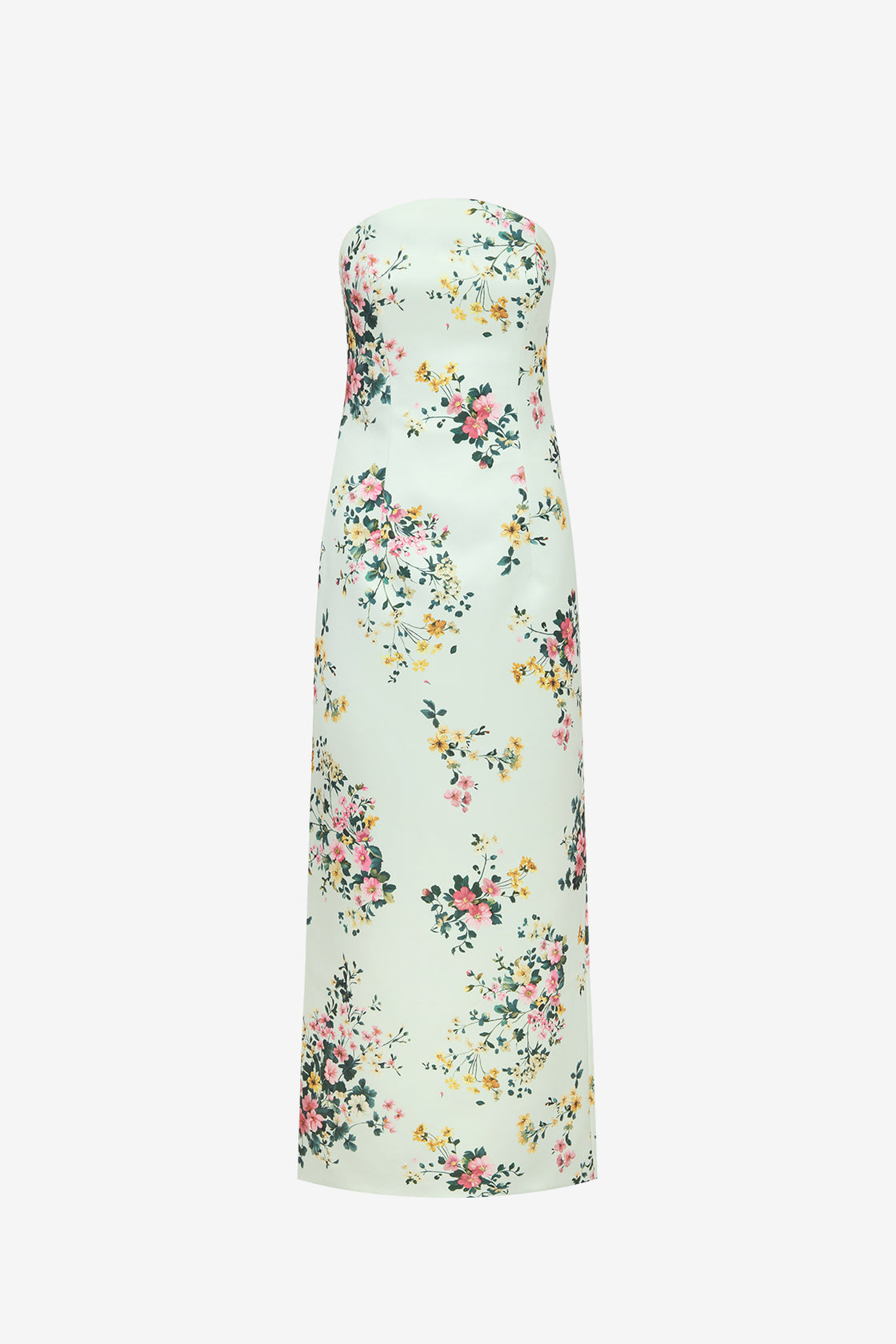 Ava Bustier Maxi Dress - Posy Print in Mint Dress Maxi