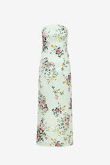 Ava Bustier Maxi Dress - Posy Print in Mint Dress Maxi