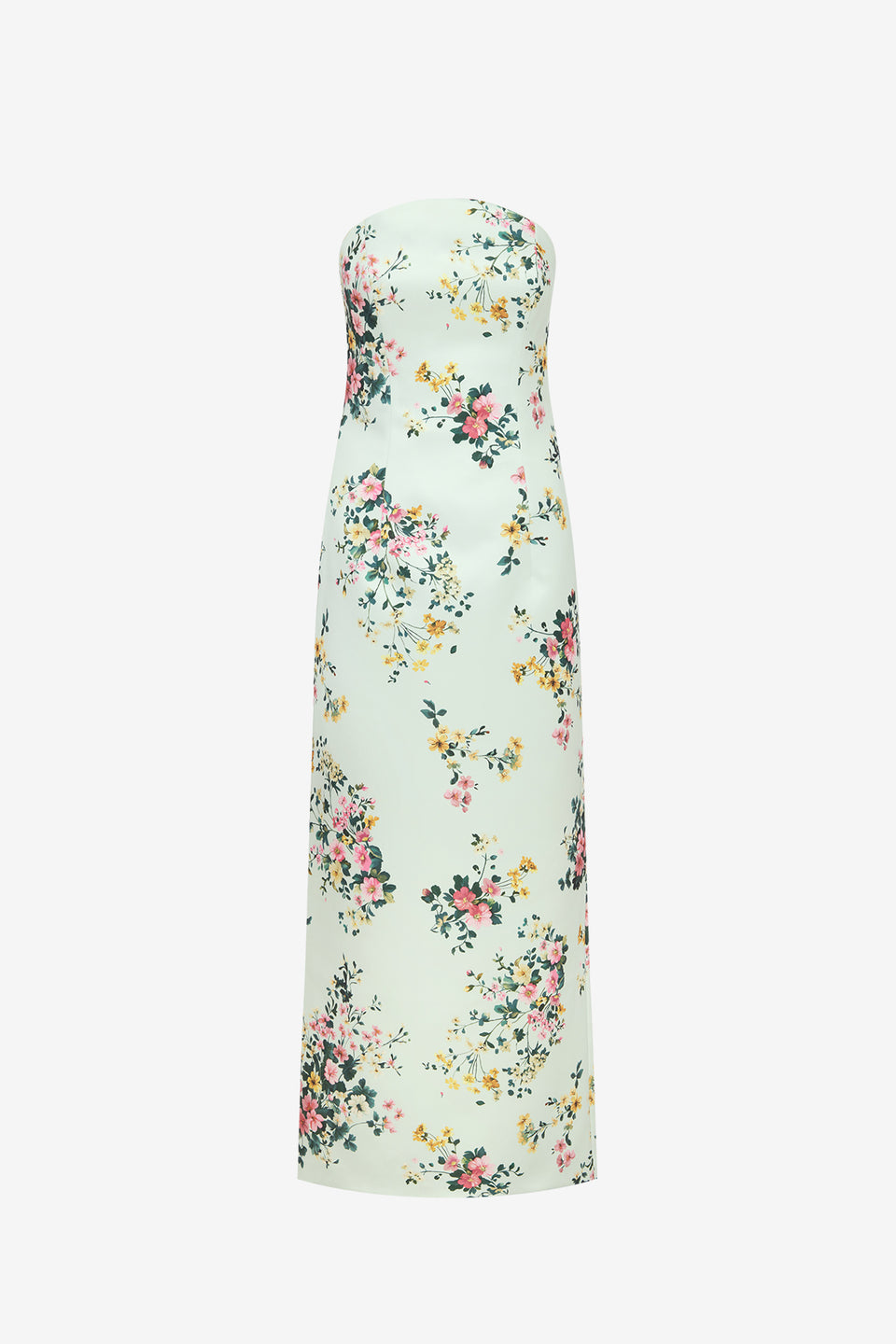 Ava Bustier Maxi Dress - Posy Print in Mint Dress Maxi
