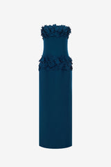 Rayna Applique Bustier Maxi Dress - Teal Dress Maxi