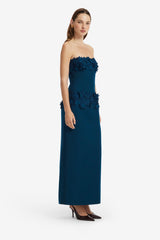 Rayna Applique Bustier Maxi Dress - Teal Dress Maxi