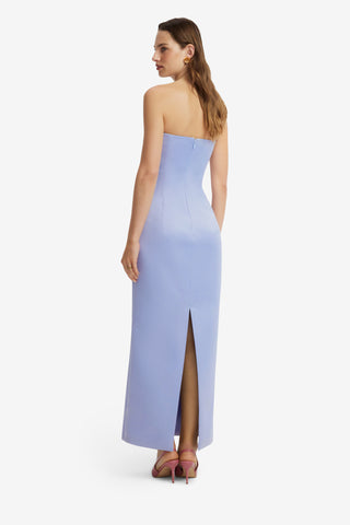 Rayna Embroidered Bustier Maxi Dress - Rose in Periwinkle Dress Maxi