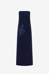 Rayna Appliqué Bustier Tweed Maxi Dress - Midnight Dress Maxi