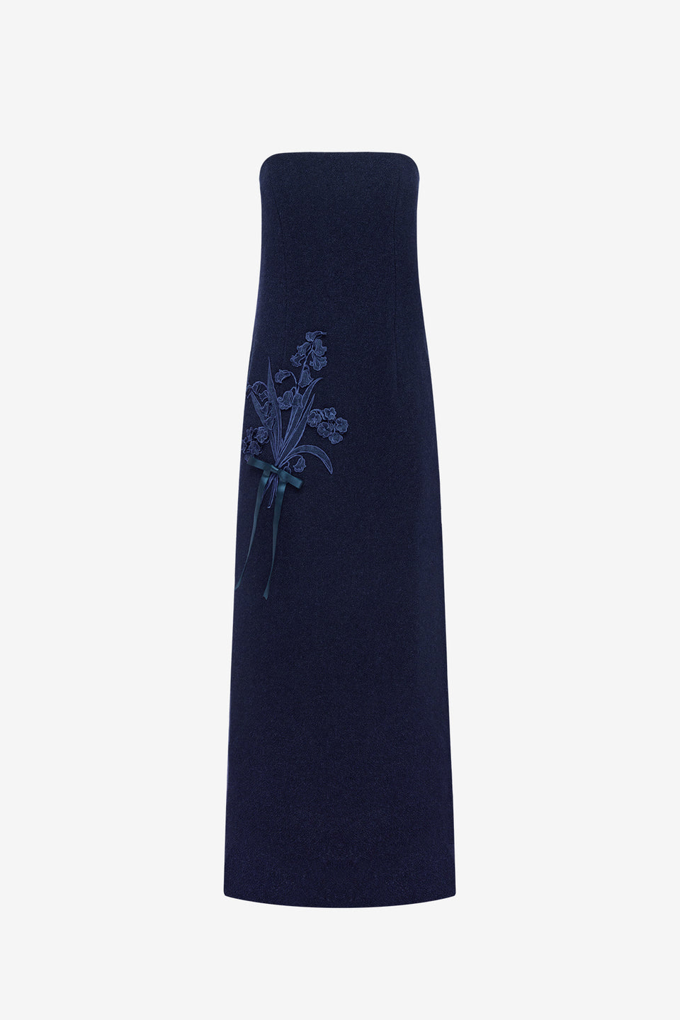 Rayna Appliqué Bustier Tweed Maxi Dress - Midnight Dress Maxi