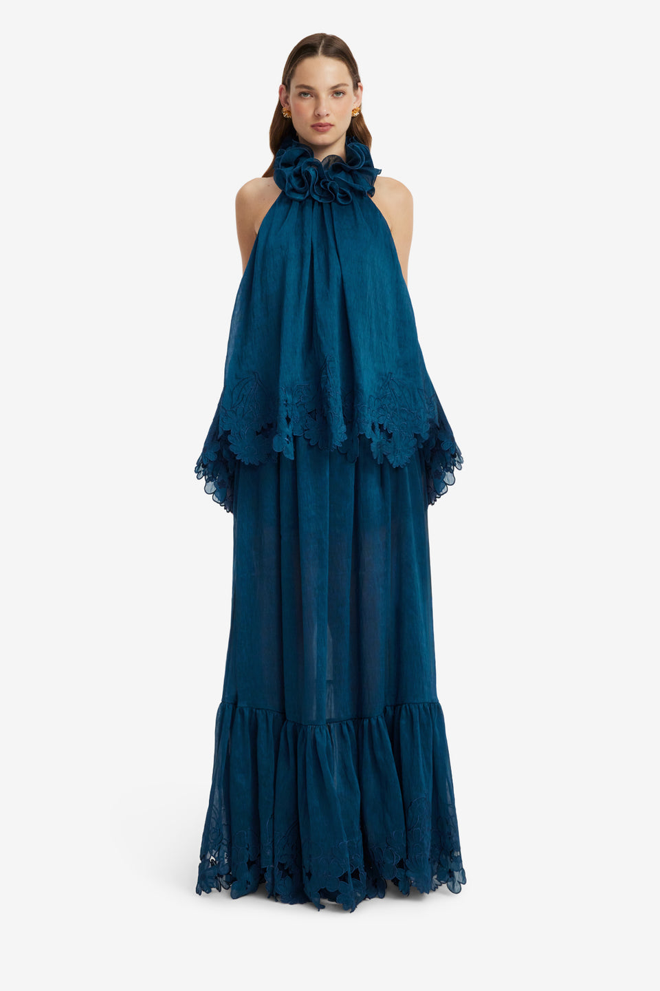 Floria Applique Maxi Skirt - Teal Skirts