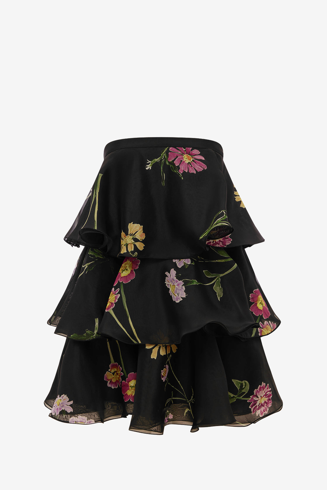 Gigi Bustier Ruffled Mini Dress - Meadow Mist in Ebony Dress Mini