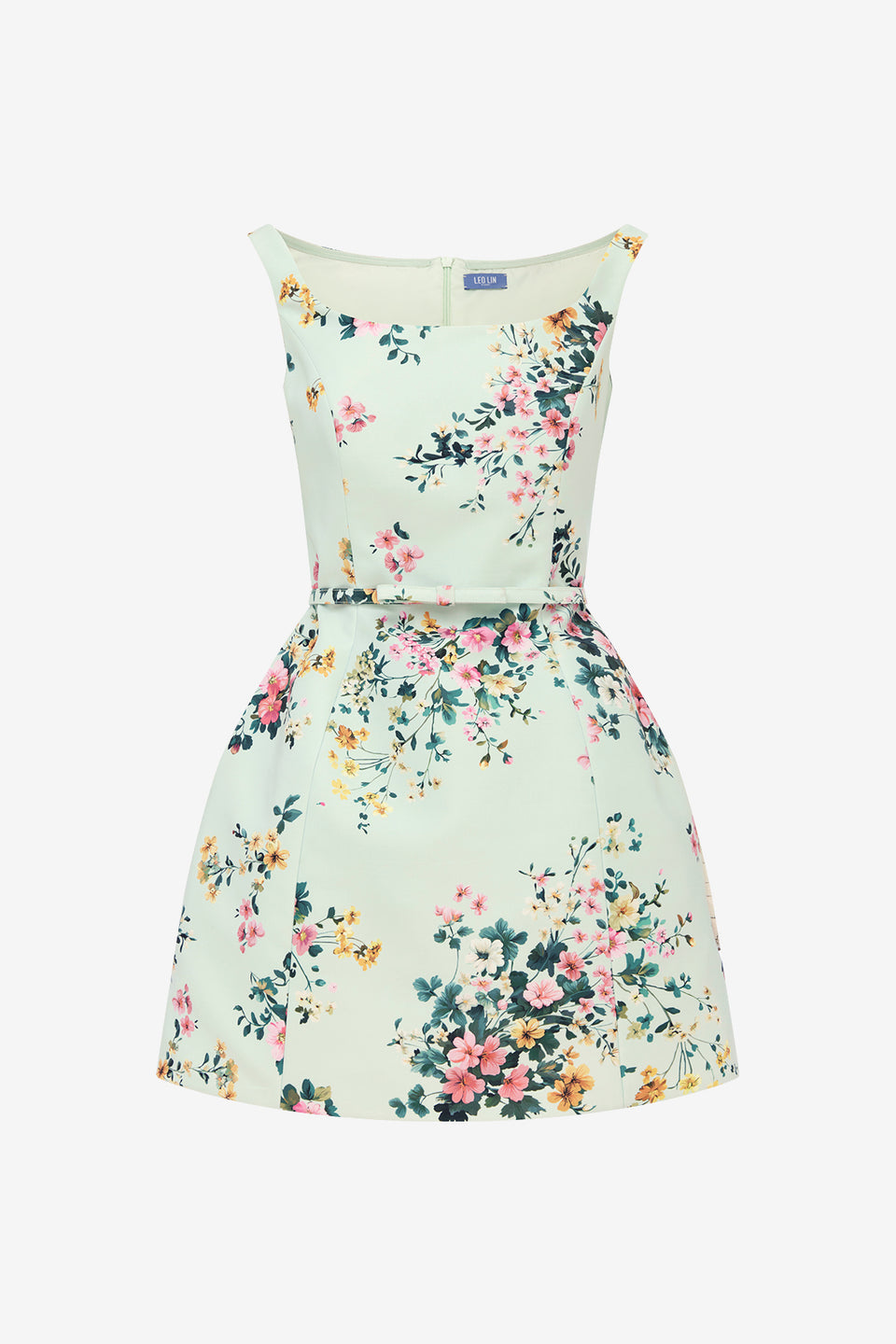 Lyra Mini Dress - Posy Print in Mint Dress Mini
