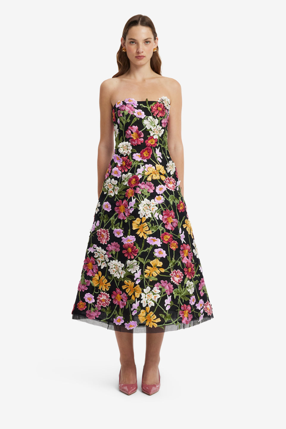 Florentina Embroidered Midi Dress - Meadow Mist Dress Midi