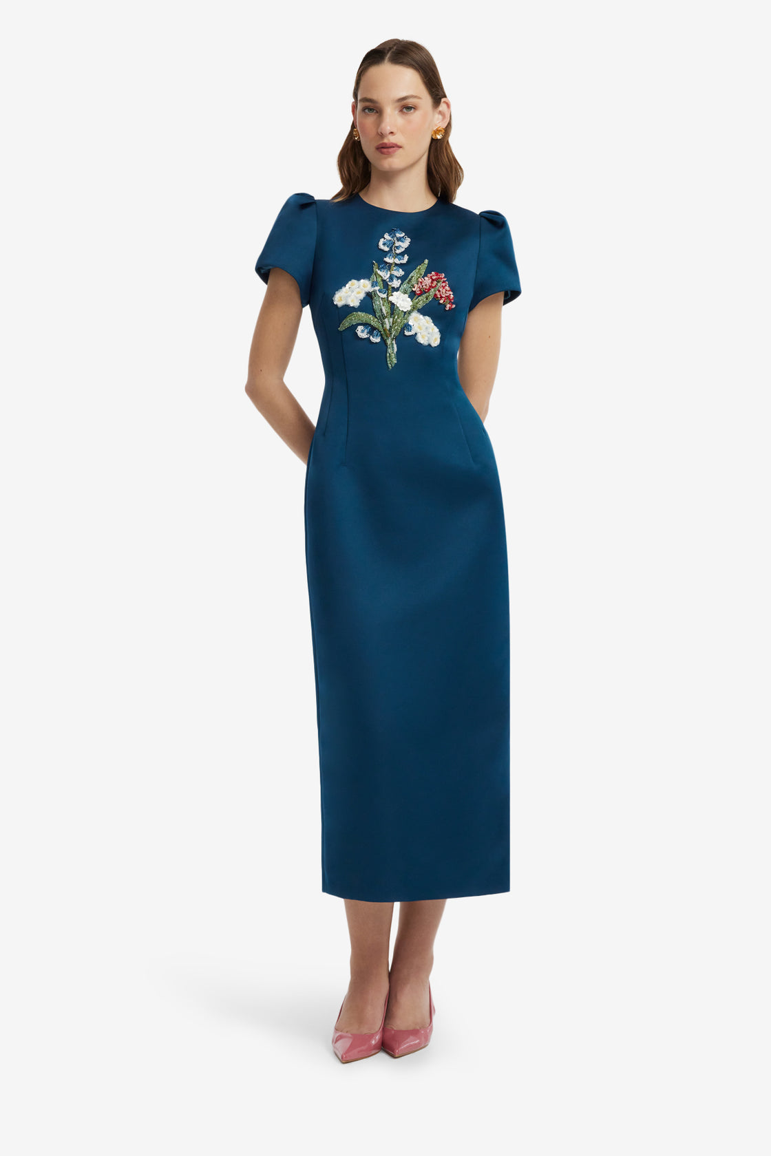 Emmeline Embellished Maxi Dress - Teal Dress Maxi