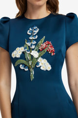 Emmeline Embellished Maxi Dress - Teal Dress Maxi