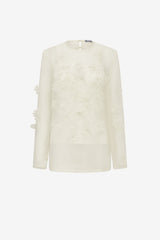 Aurelia Petal Blouse - Snow Blouse/Shirts
