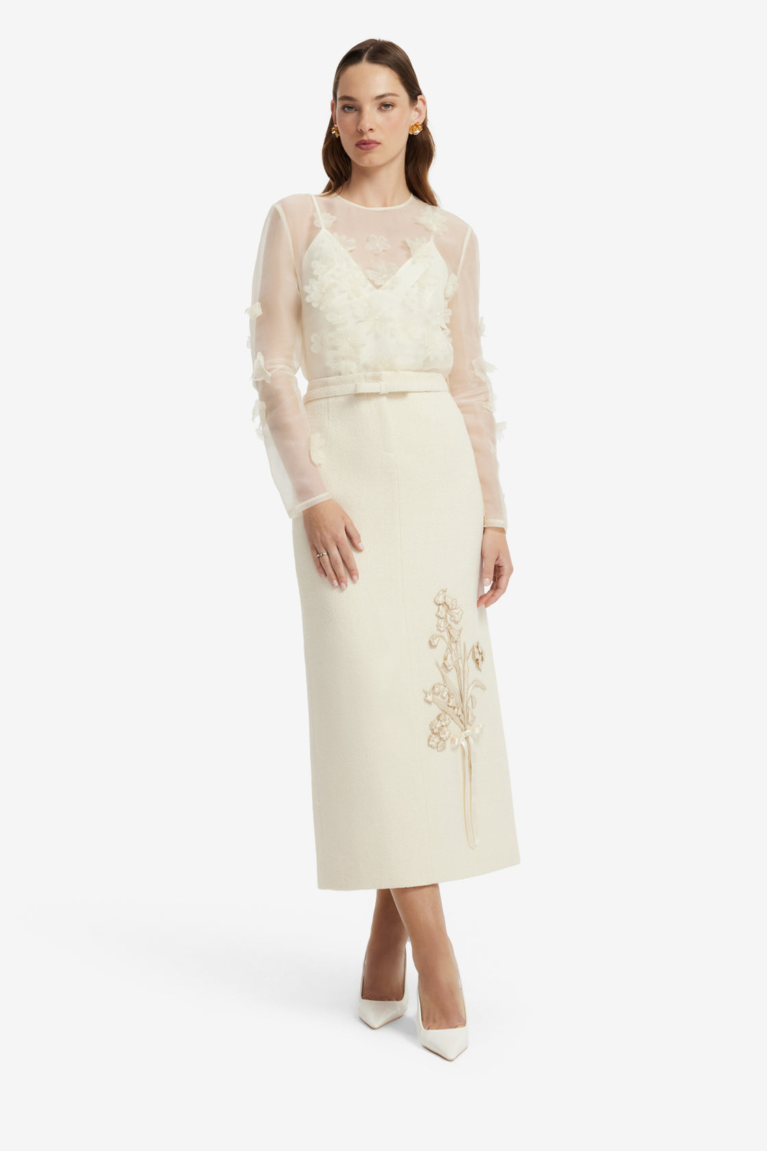 Aurelia Petal Blouse - Snow Blouse/Shirts