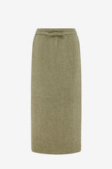 Saskia Wool Maxi Skirt - Olive Skirts