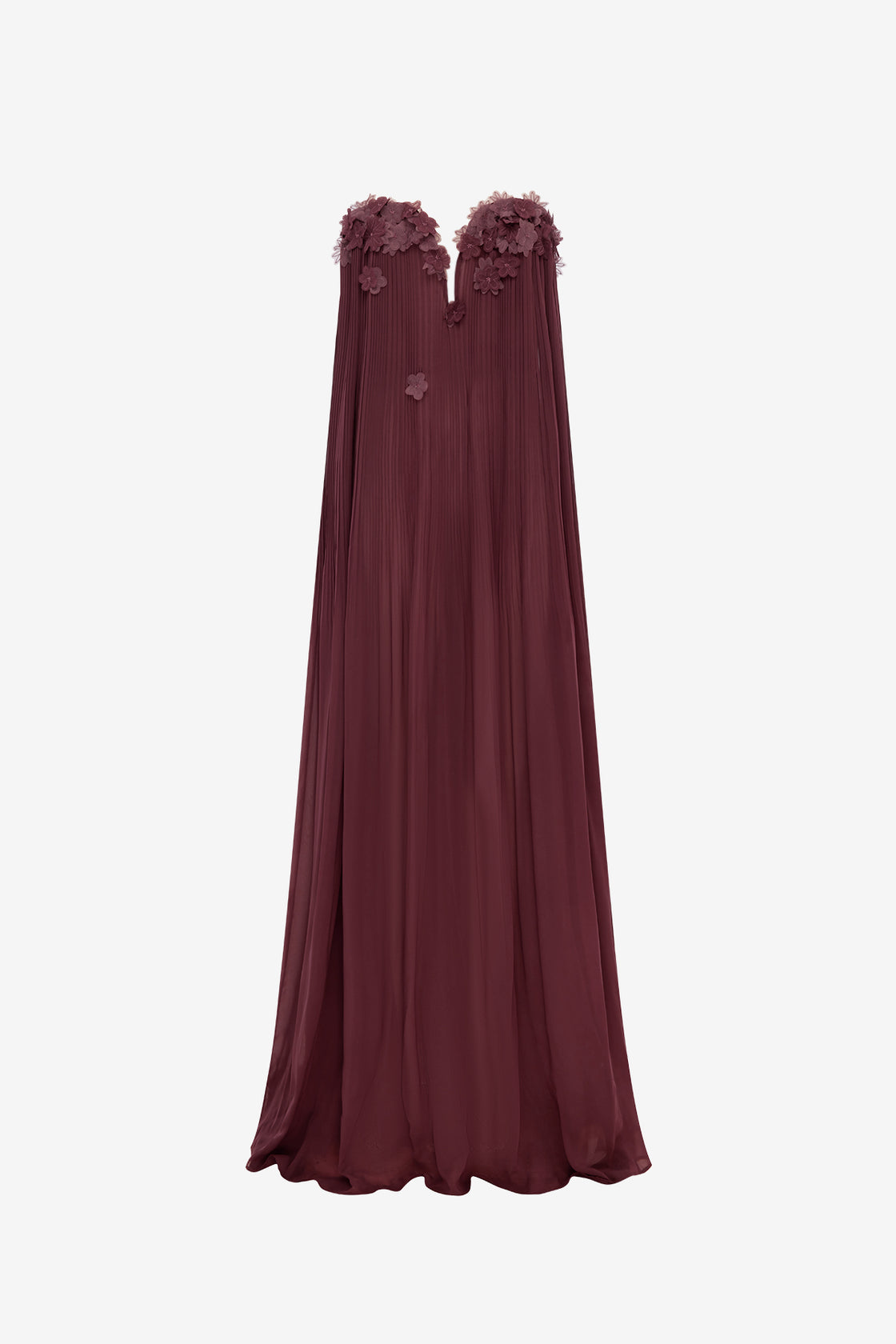 Dahlia Petal Gown - Mahogany Dress Maxi