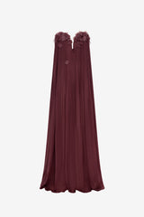 Dahlia Petal Gown - Mahogany Dress Maxi