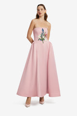 Viola Embellished Bustier Maxi Dress - Rose Dress Maxi