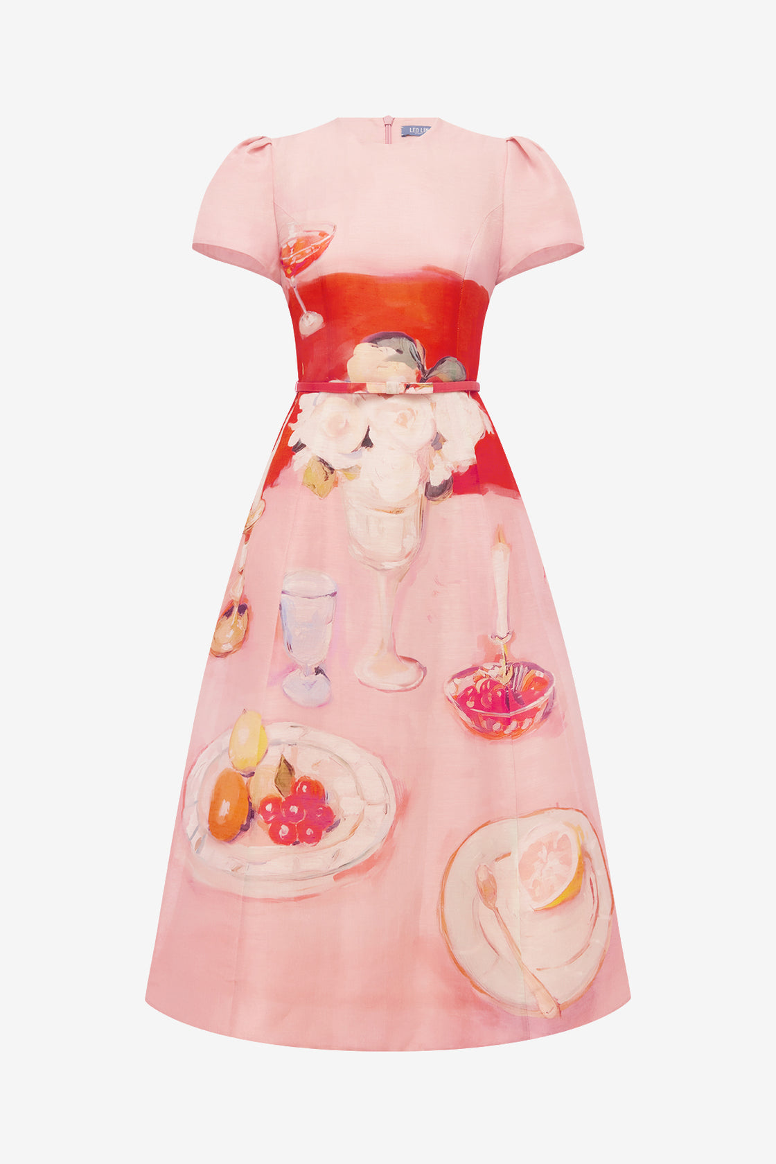 Marguerite Short Sleeve Midi Dress - Aperitivo Print Dress Midi
