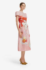 Marguerite Short Sleeve Midi Dress - Aperitivo Print Dress Midi