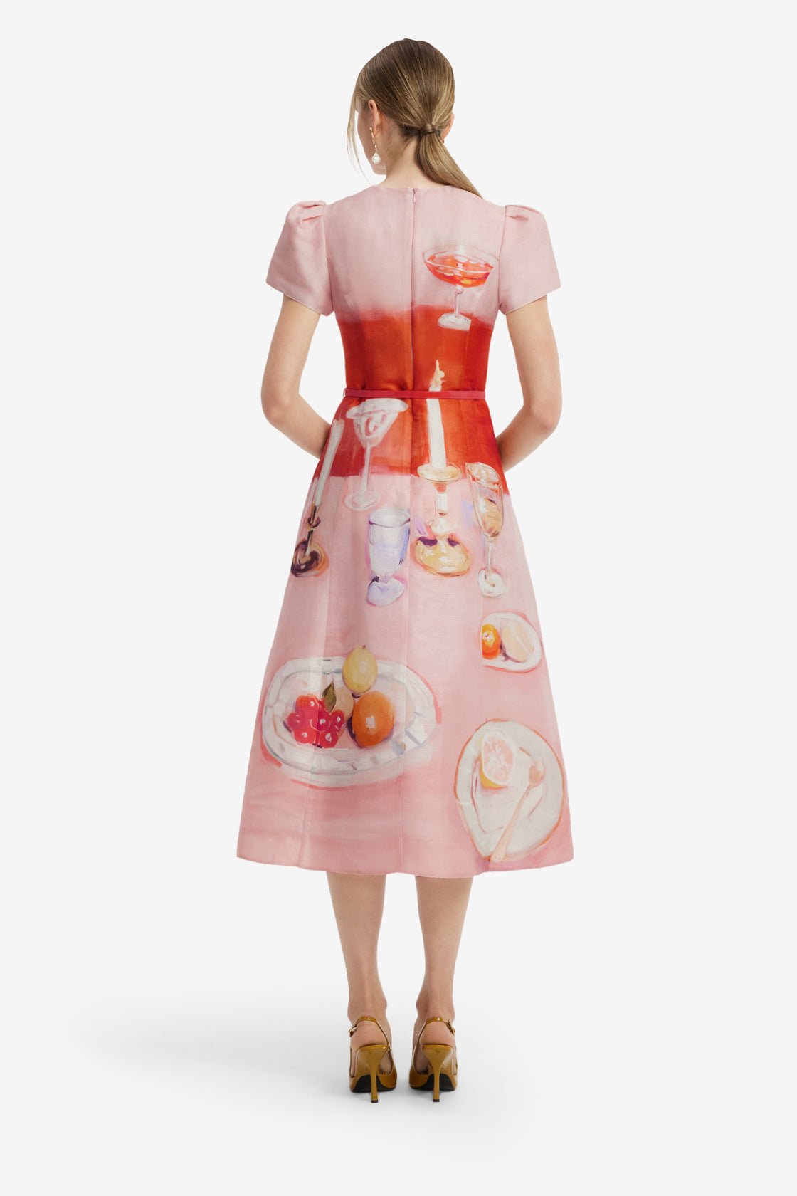 Marguerite Short Sleeve Midi Dress - Aperitivo Print Dress Midi