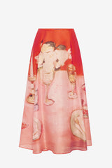 Leila Midi Skirt - Aperitivo Print Skirts
