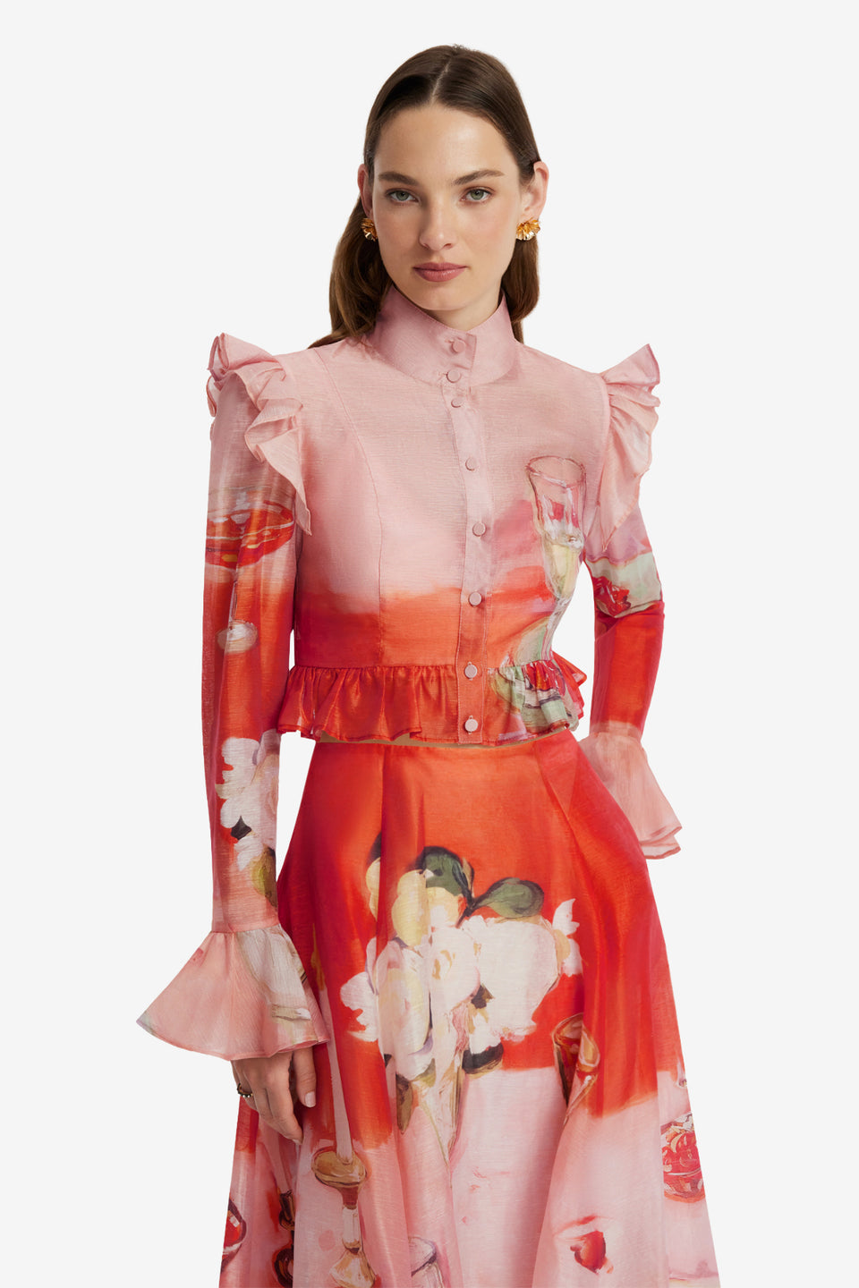 Maeve Butterfly Long Sleeve Top - Aperitivo Print Tops